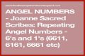 
Repeating Angel Numbers - 6's and 1's  (6611, 6161, 6661 etc)
